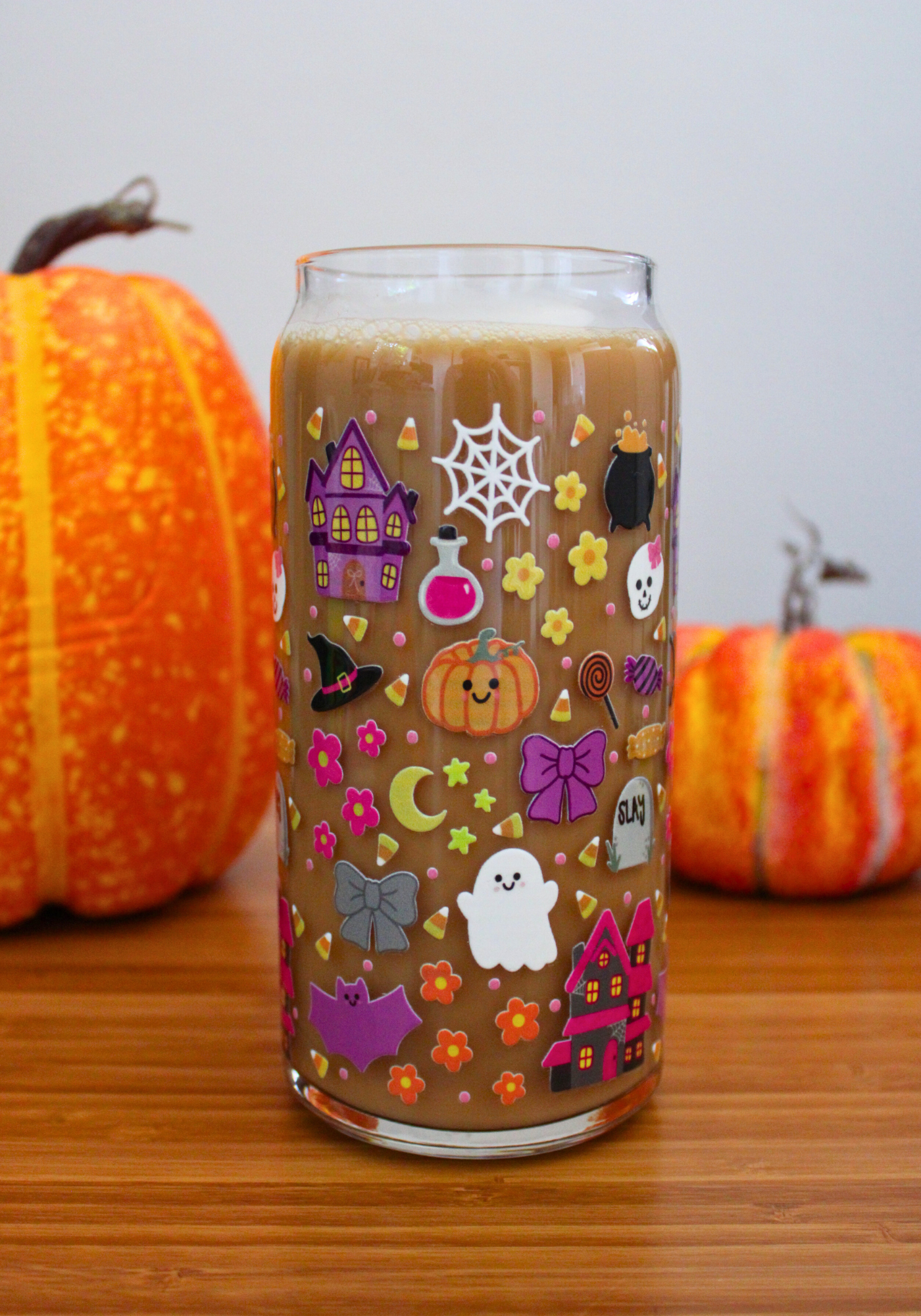 Large Spooky Girlies Glass Can