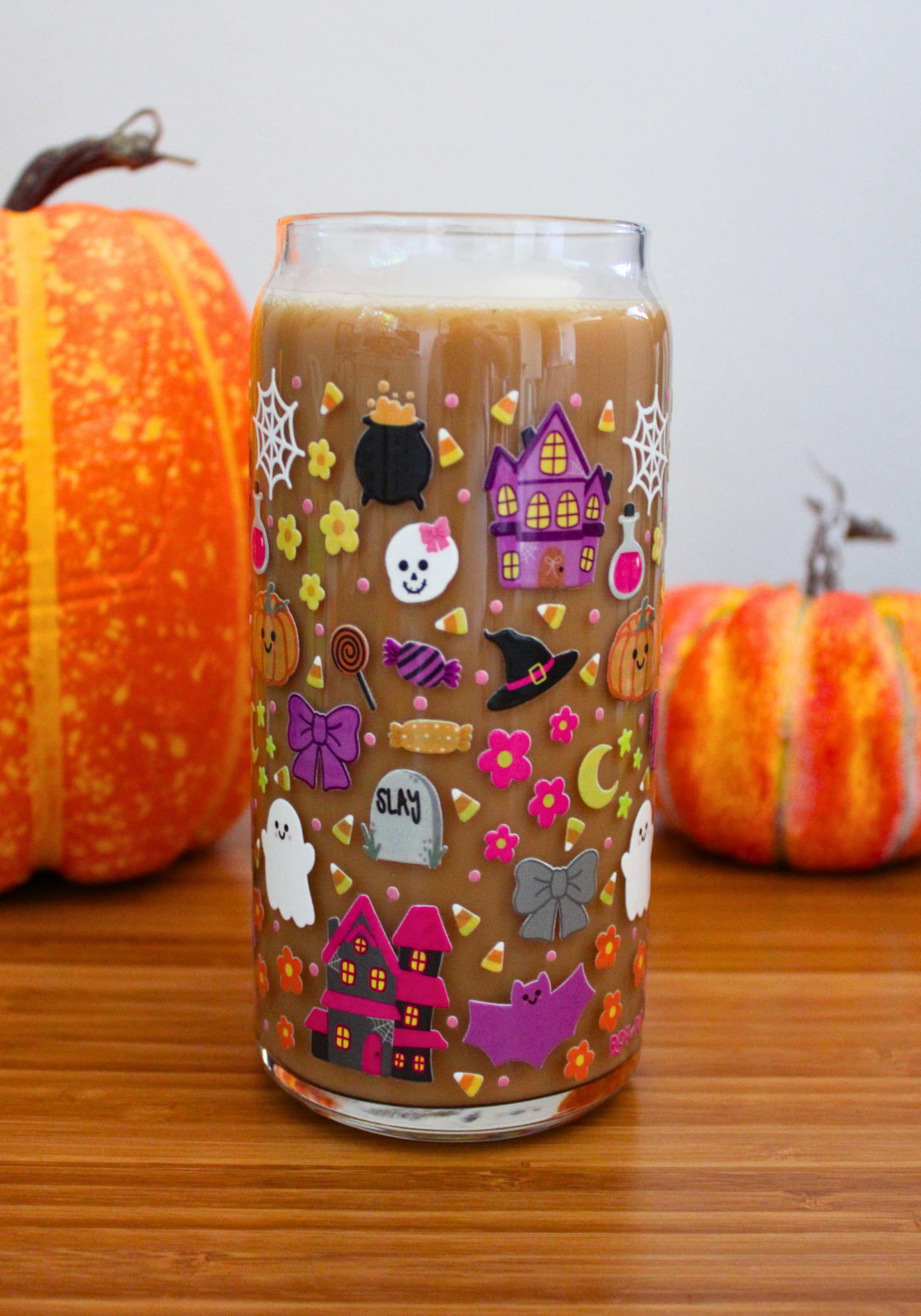 Large Spooky Girlies Glass Can