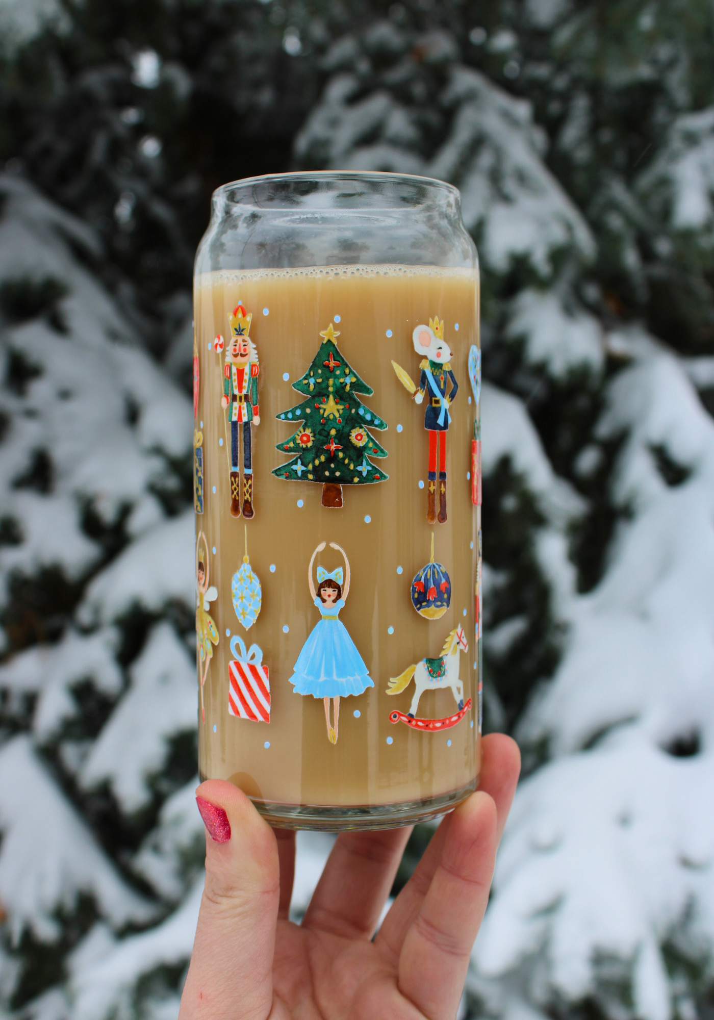 Large Classic Nutcracker Glass Can 🩰