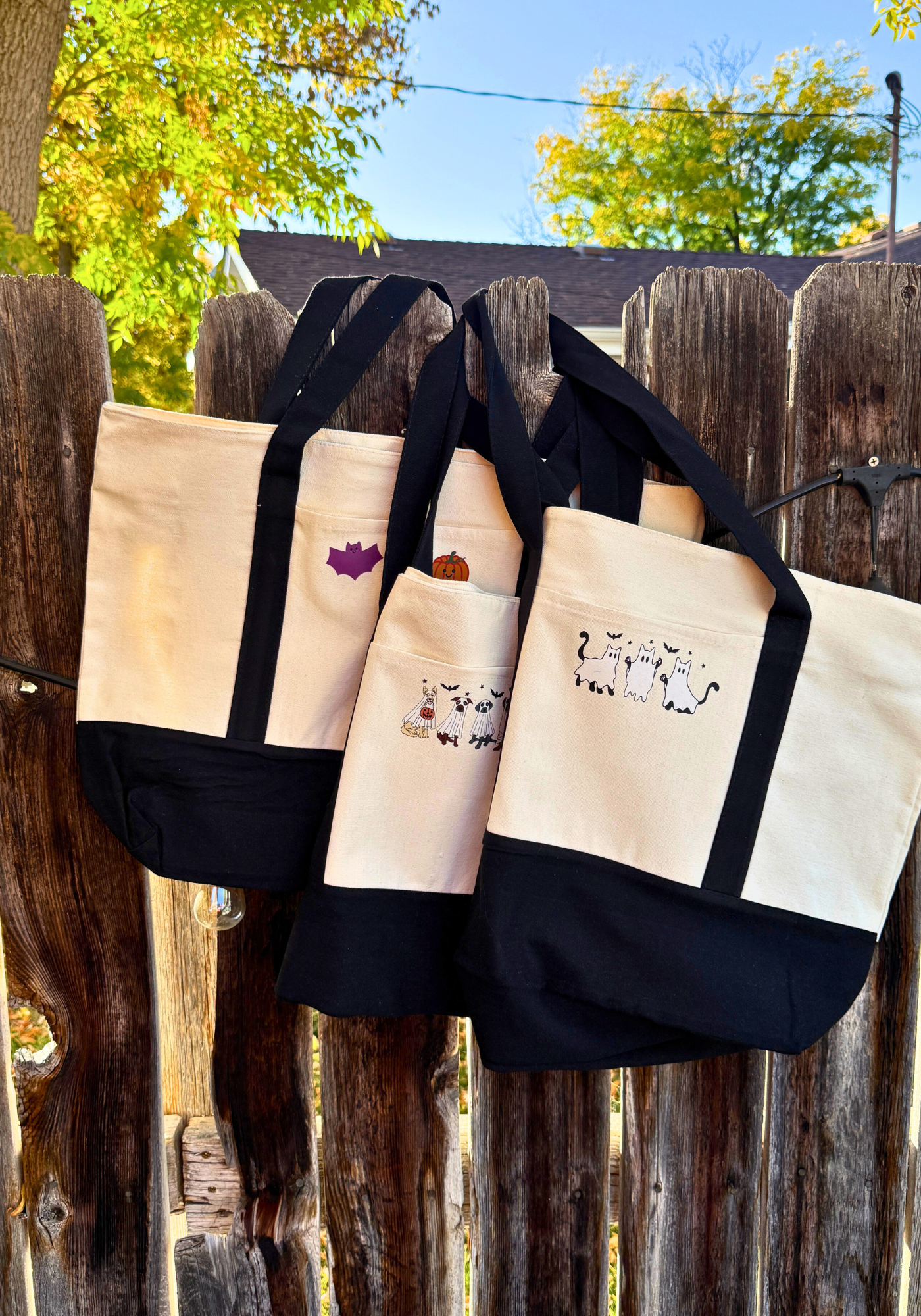 Halloween Zipper Tote Bag 👻