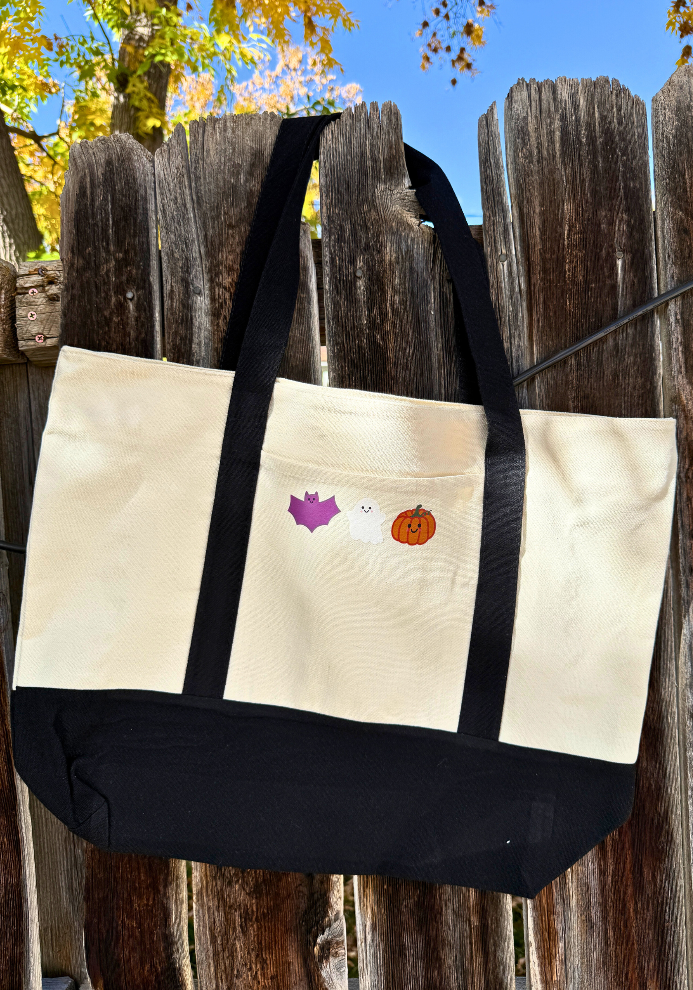 Halloween Zipper Tote Bag 👻