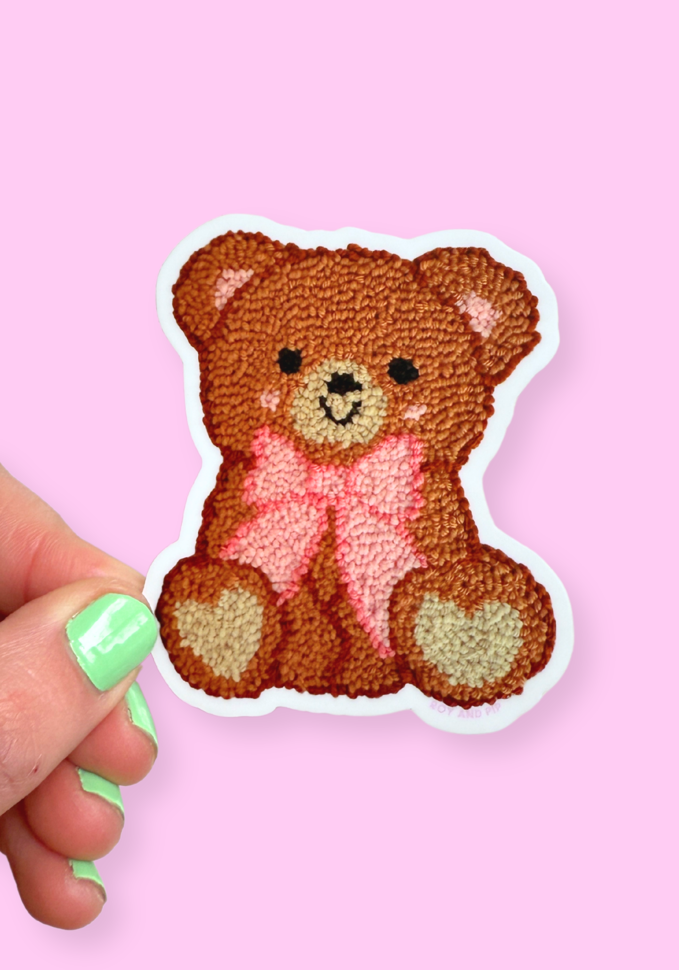 Bow Teddy Bear Sticker