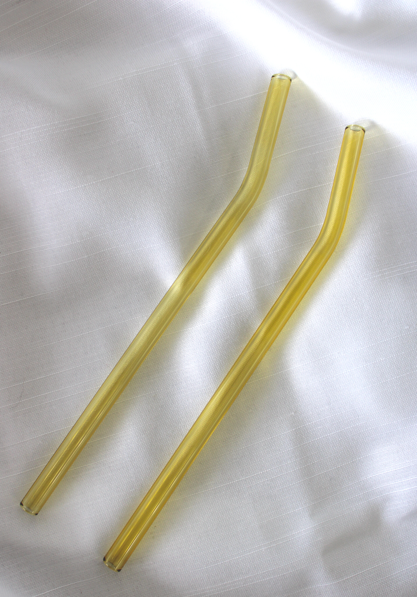 Individual Glass Drinking Straws- Bent