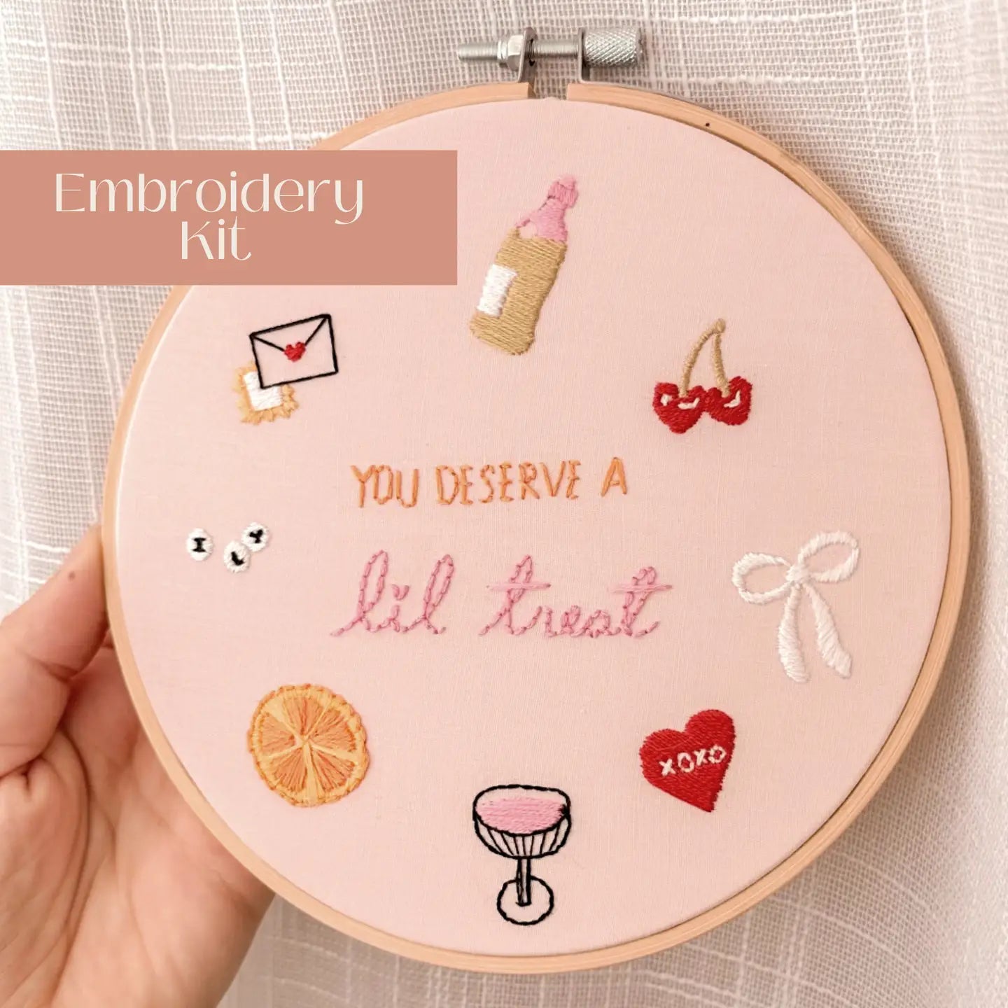 You Deserve A Lil' Treat | Beginner Embroidery Kit