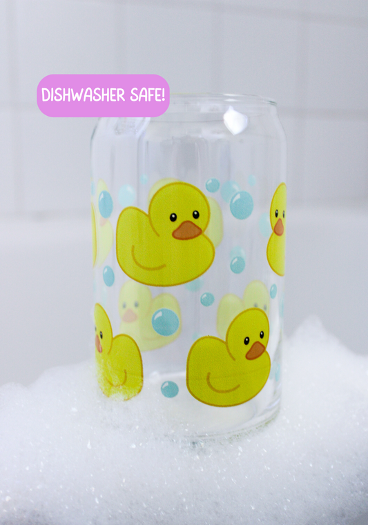 Rubber Duck Glass Can