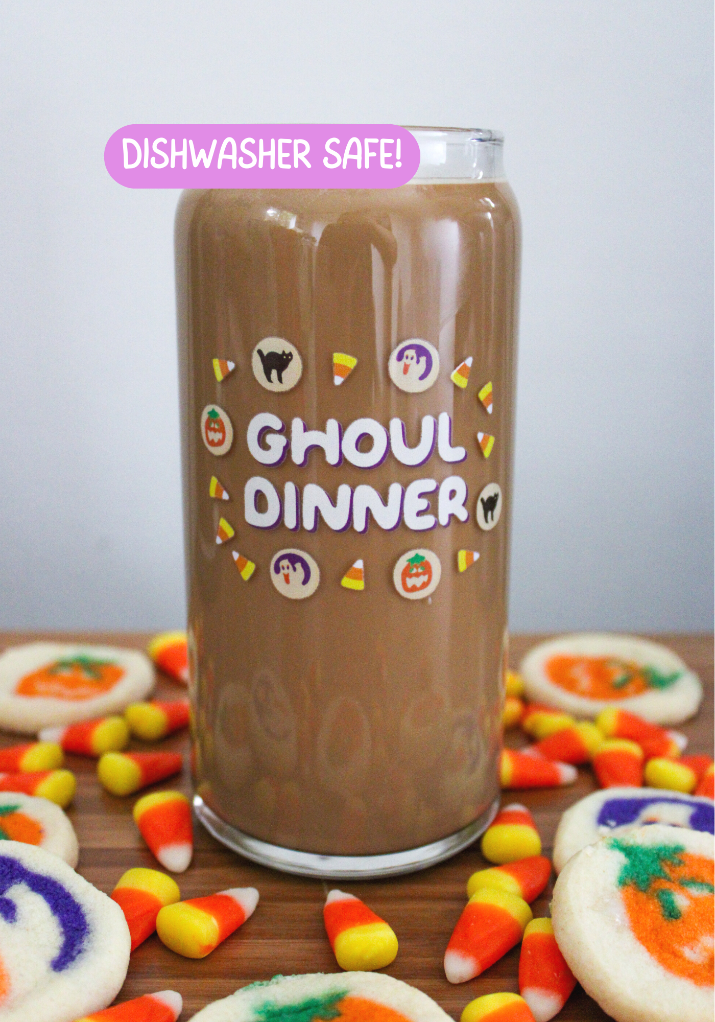 Tall Ghoul Dinner Glass Can