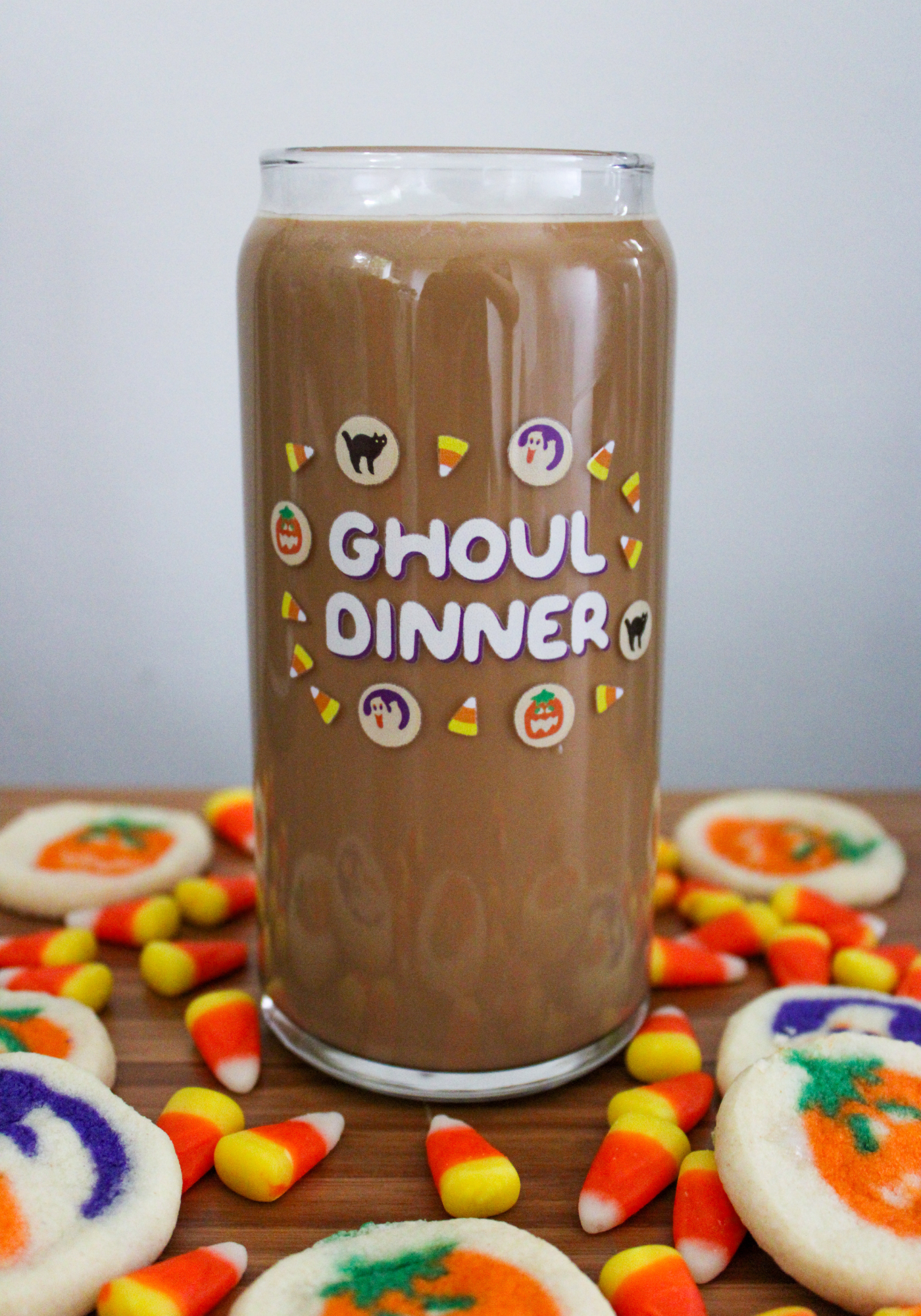 Tall Ghoul Dinner Glass Can