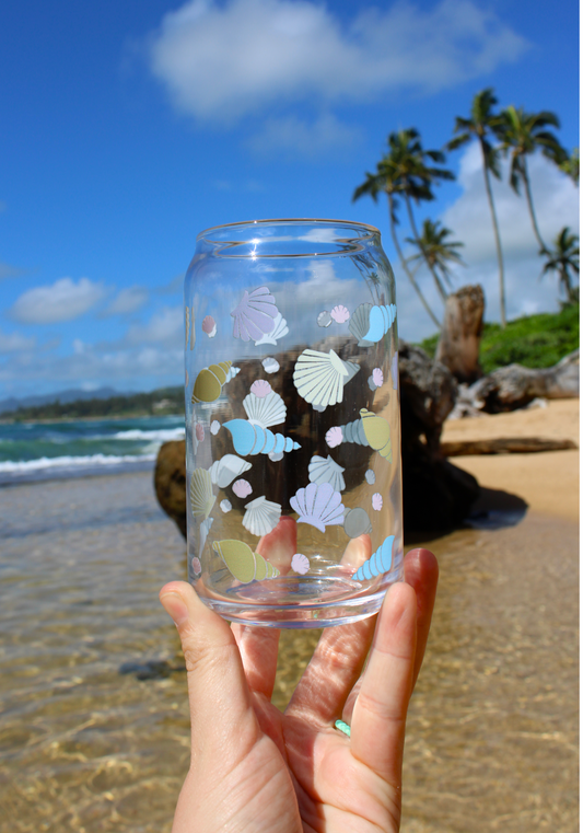 Seashell Glass Can🌴