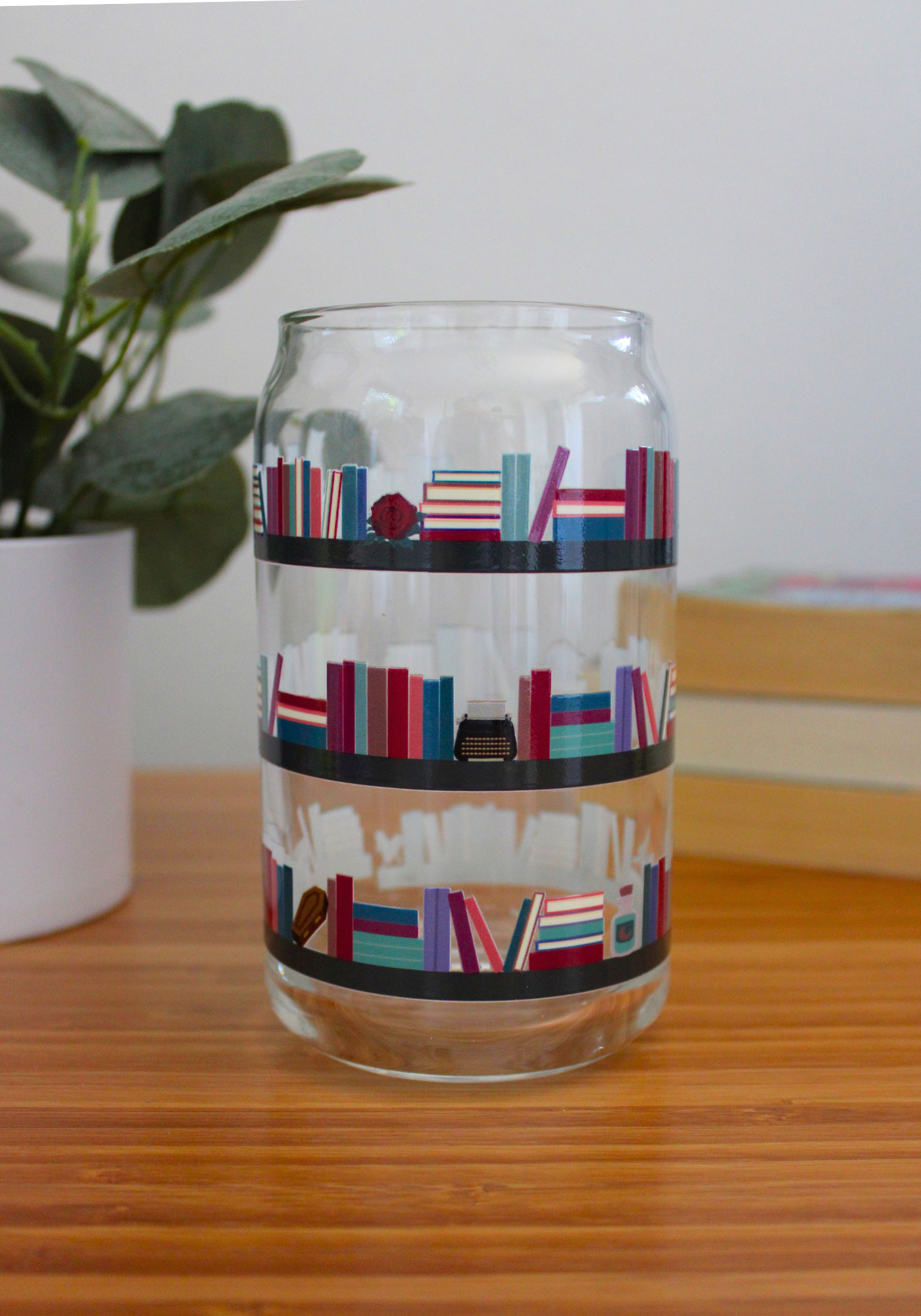 Gothic Thriller Bookshelf Glass Can