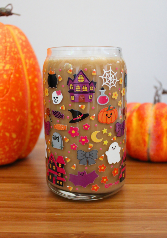 Spooky Girlies Glass Can