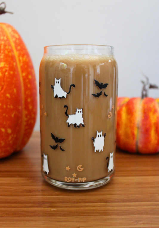 Ghost Cats Glass Can