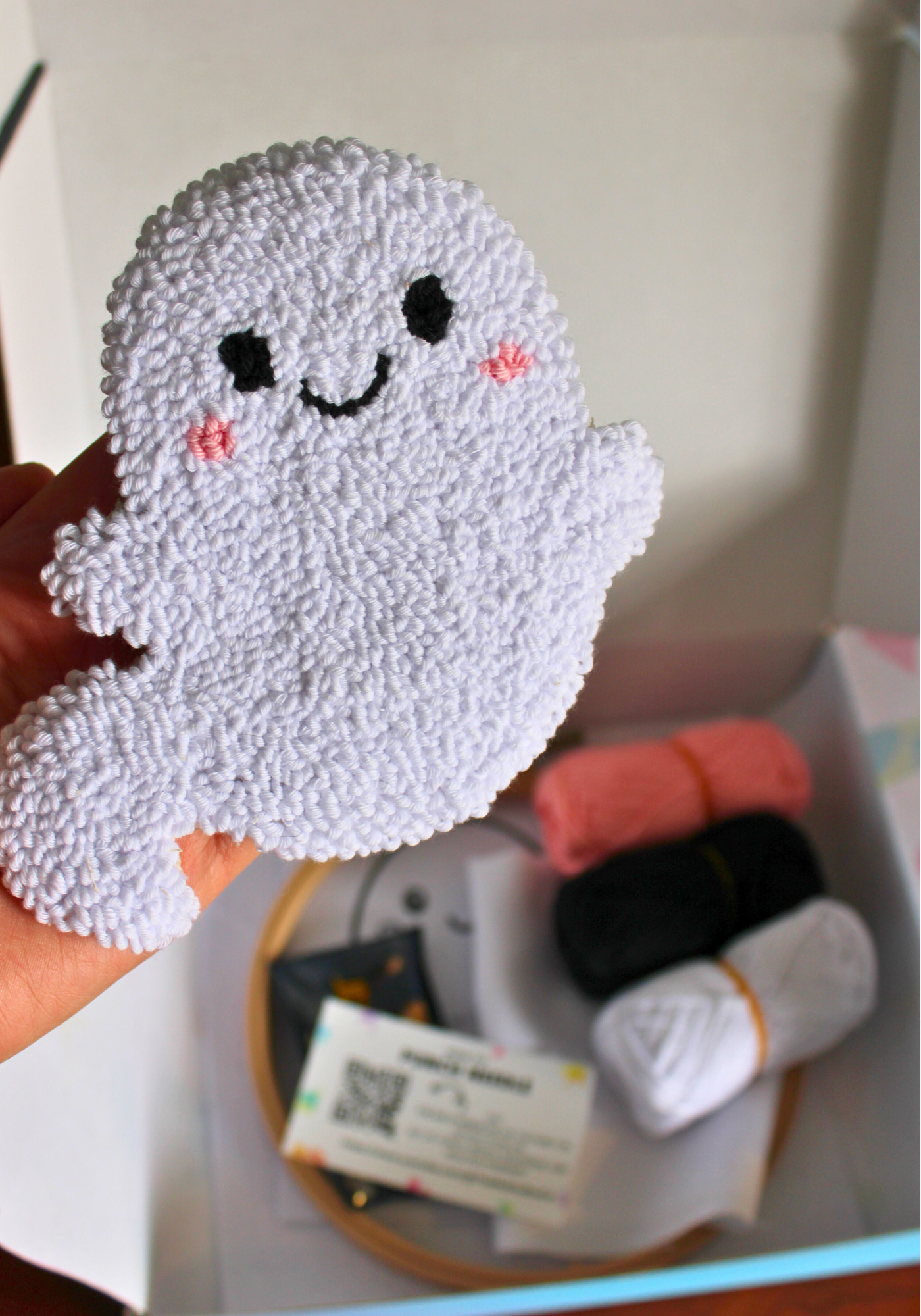 Ghostie Mug Rug Punch Needle Kit