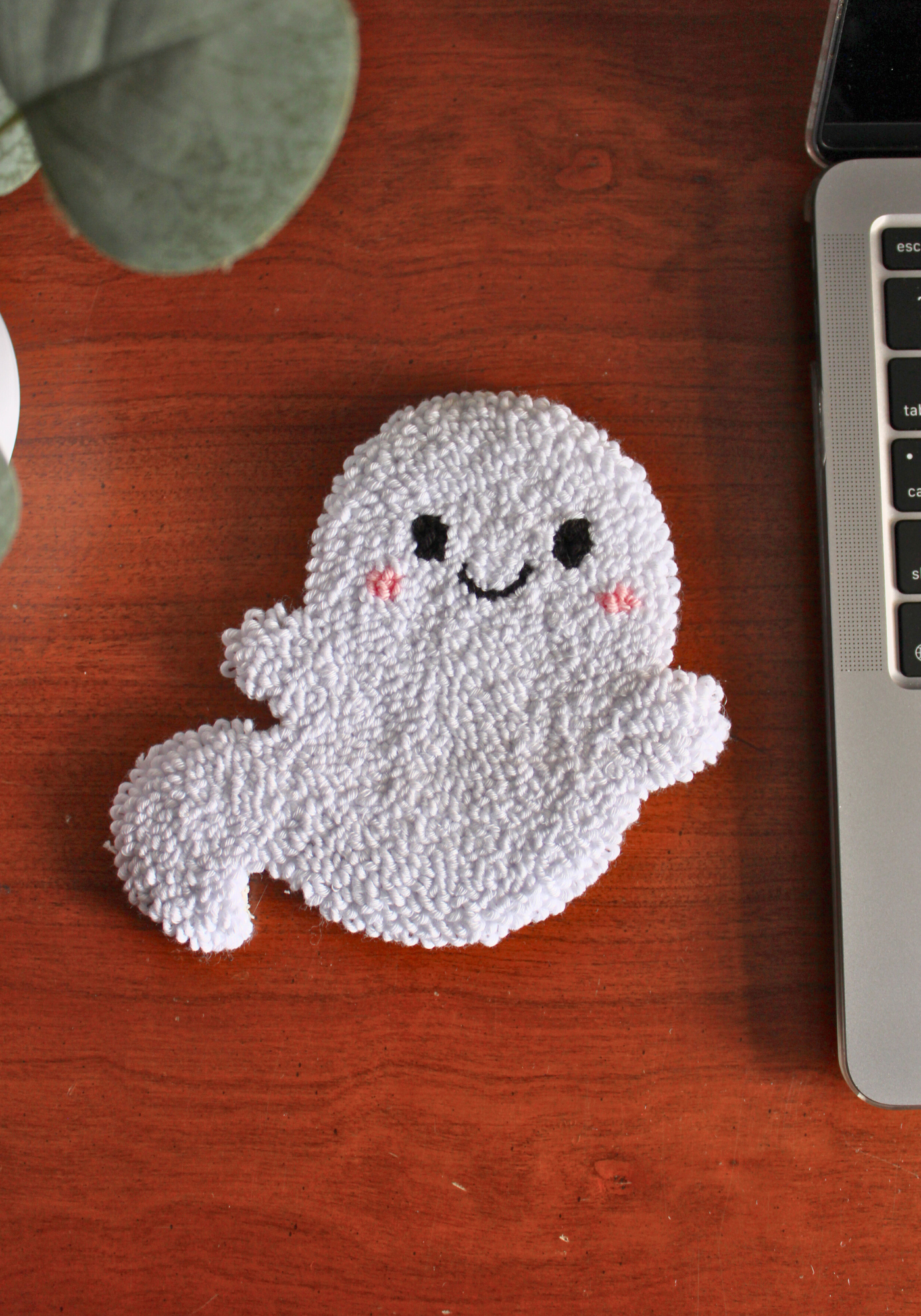 Ghostie Mug Rug Punch Needle Kit