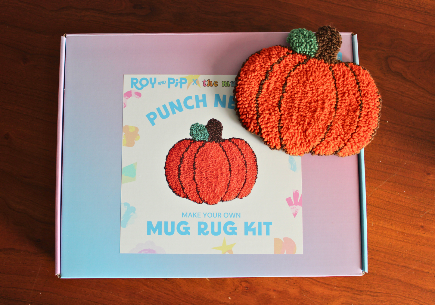 Pumpkin Mug Rug Punch Needle Kit