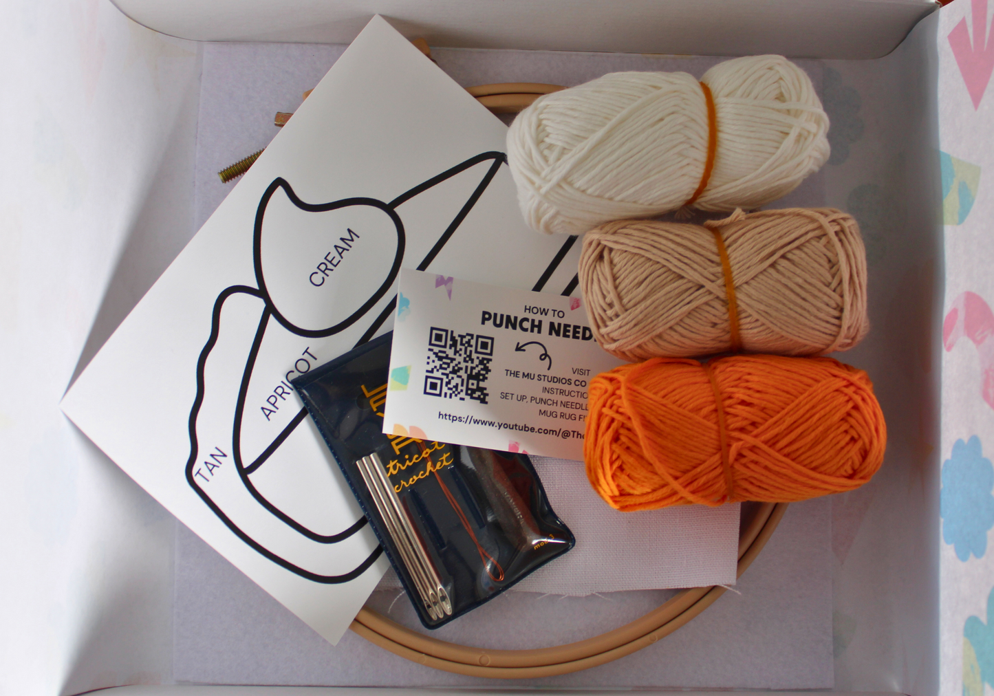 Pumpkin Pie Mug Rug Punch Needle Kit