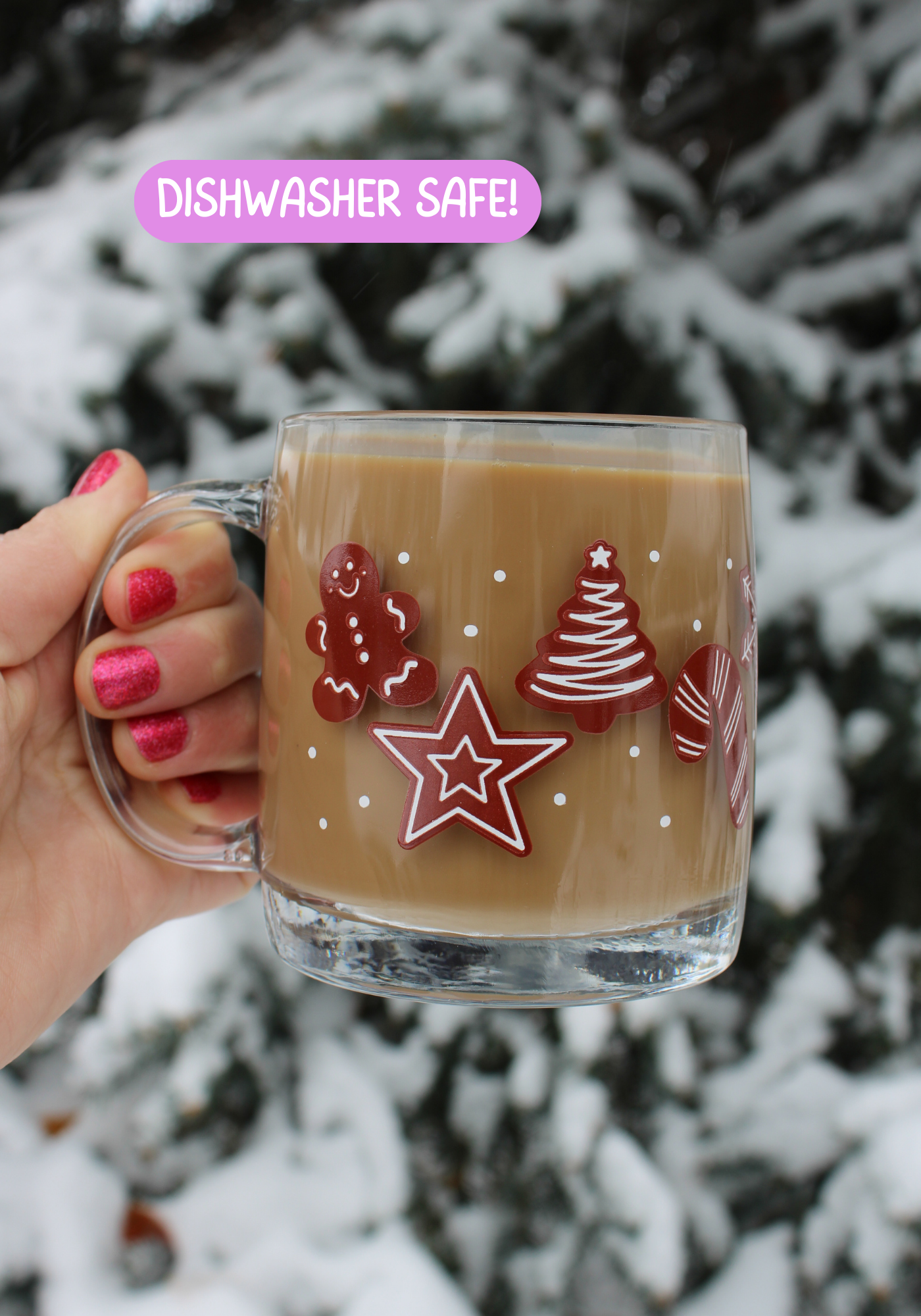 Gingerbread Delight Glass Mug