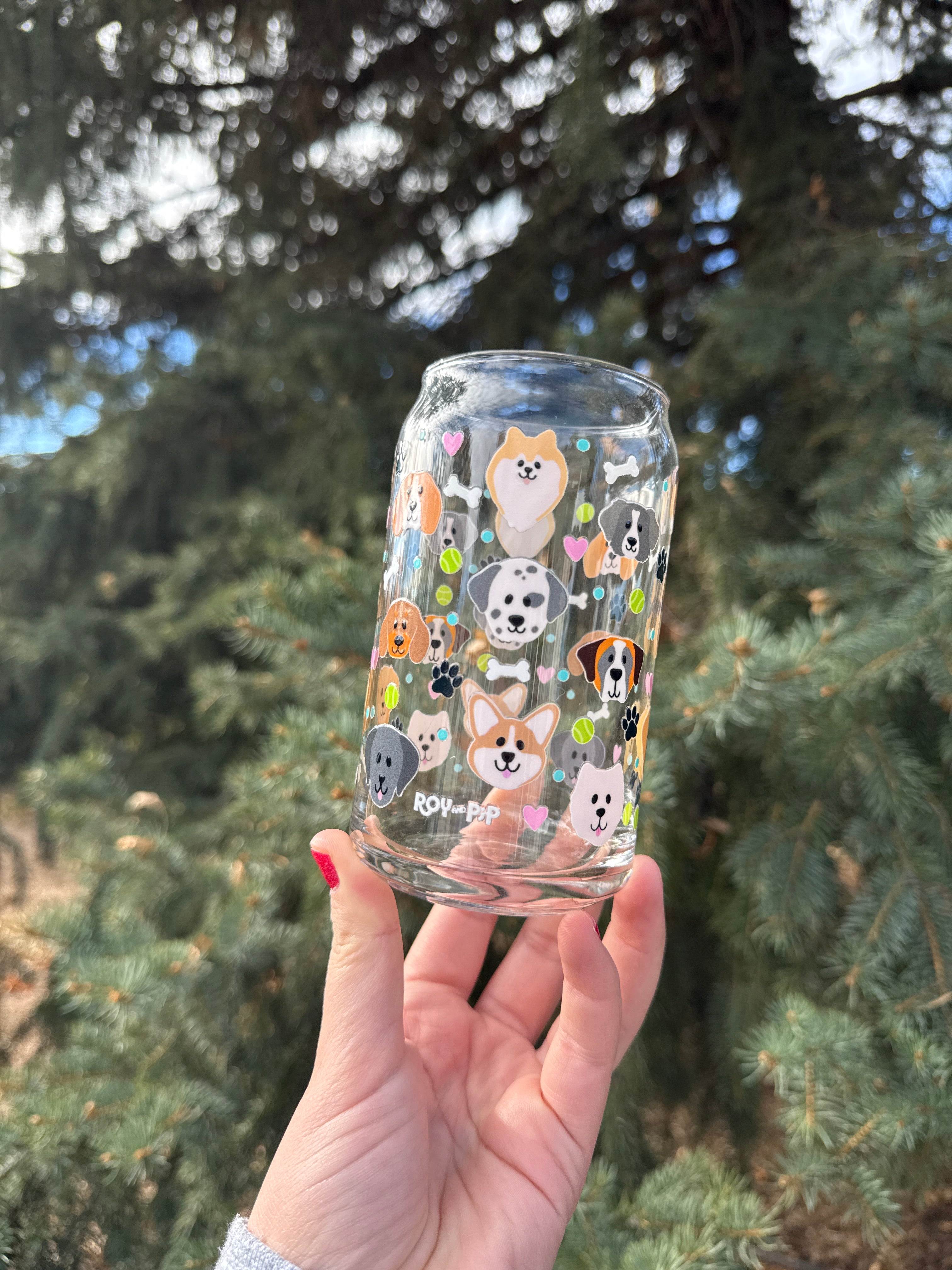 Darling Dogs Glass Can