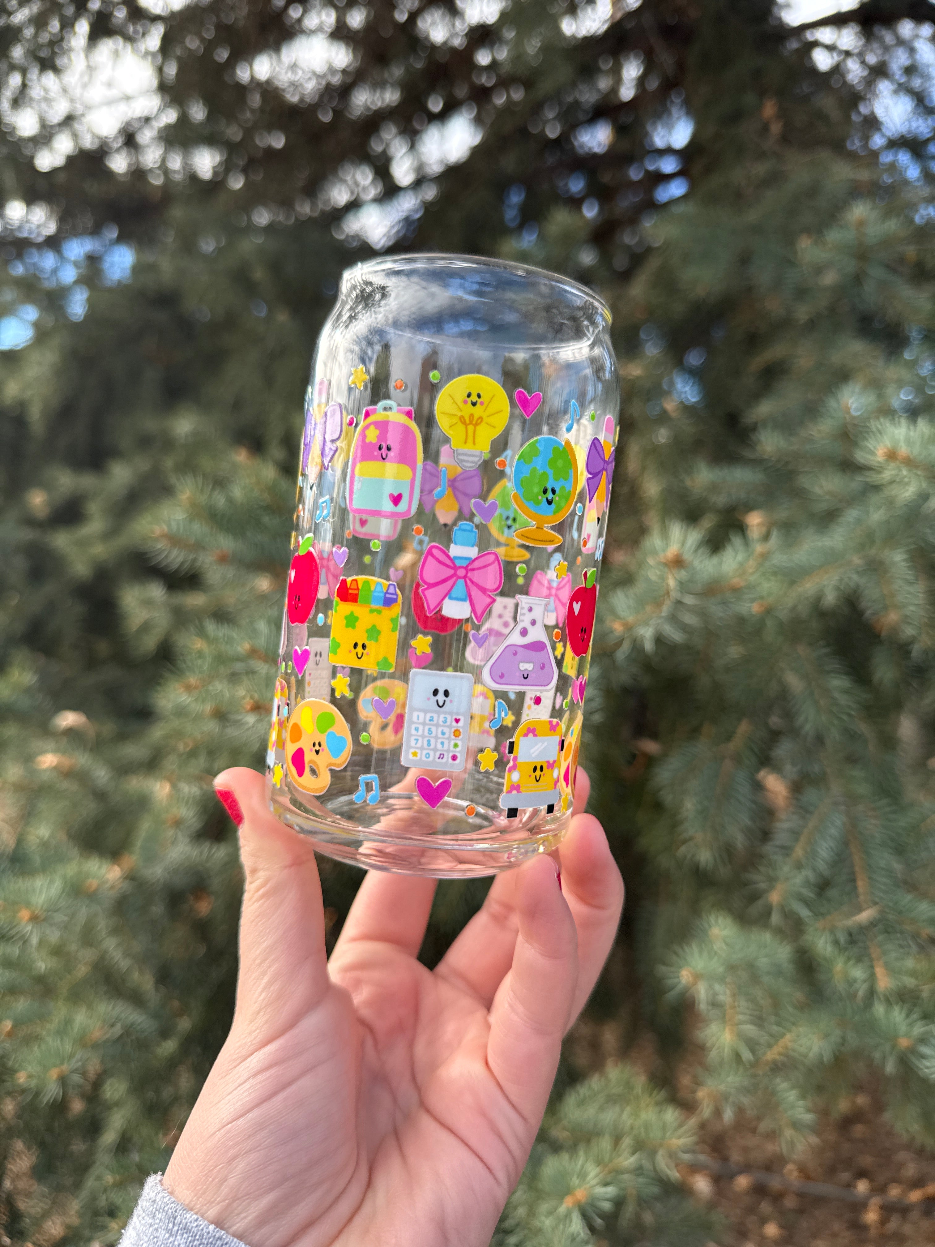 Coolest Teacher Glass Can