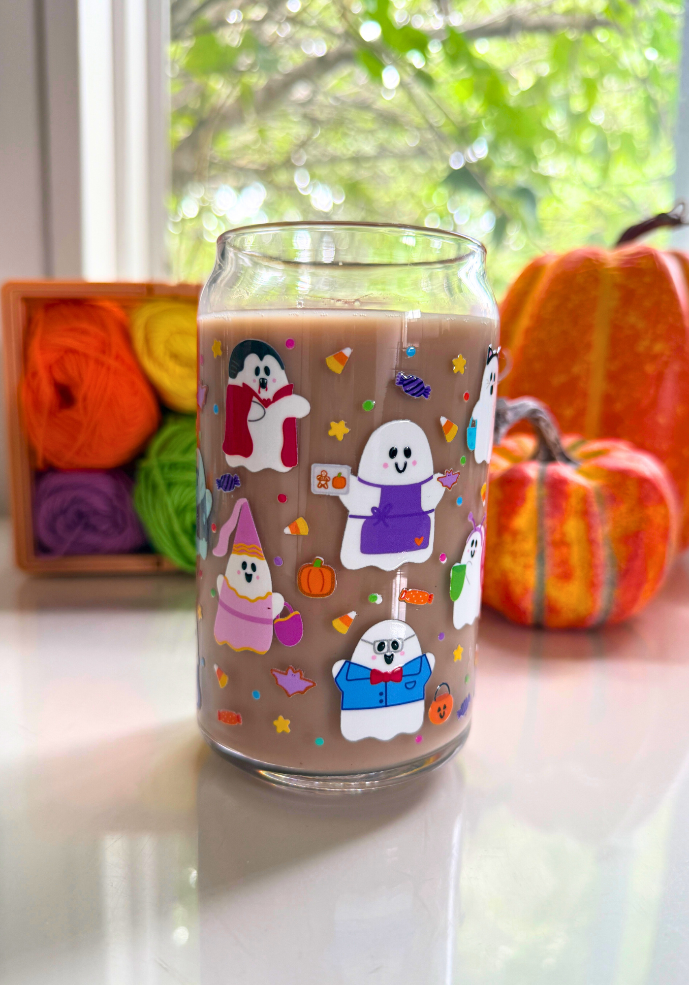 Trick or Treat Glass Can