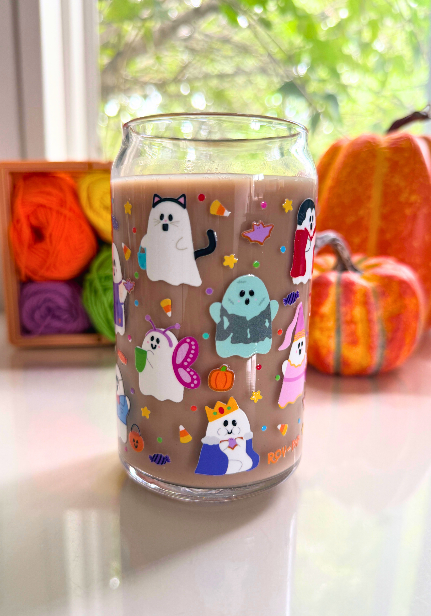 Trick or Treat Glass Can