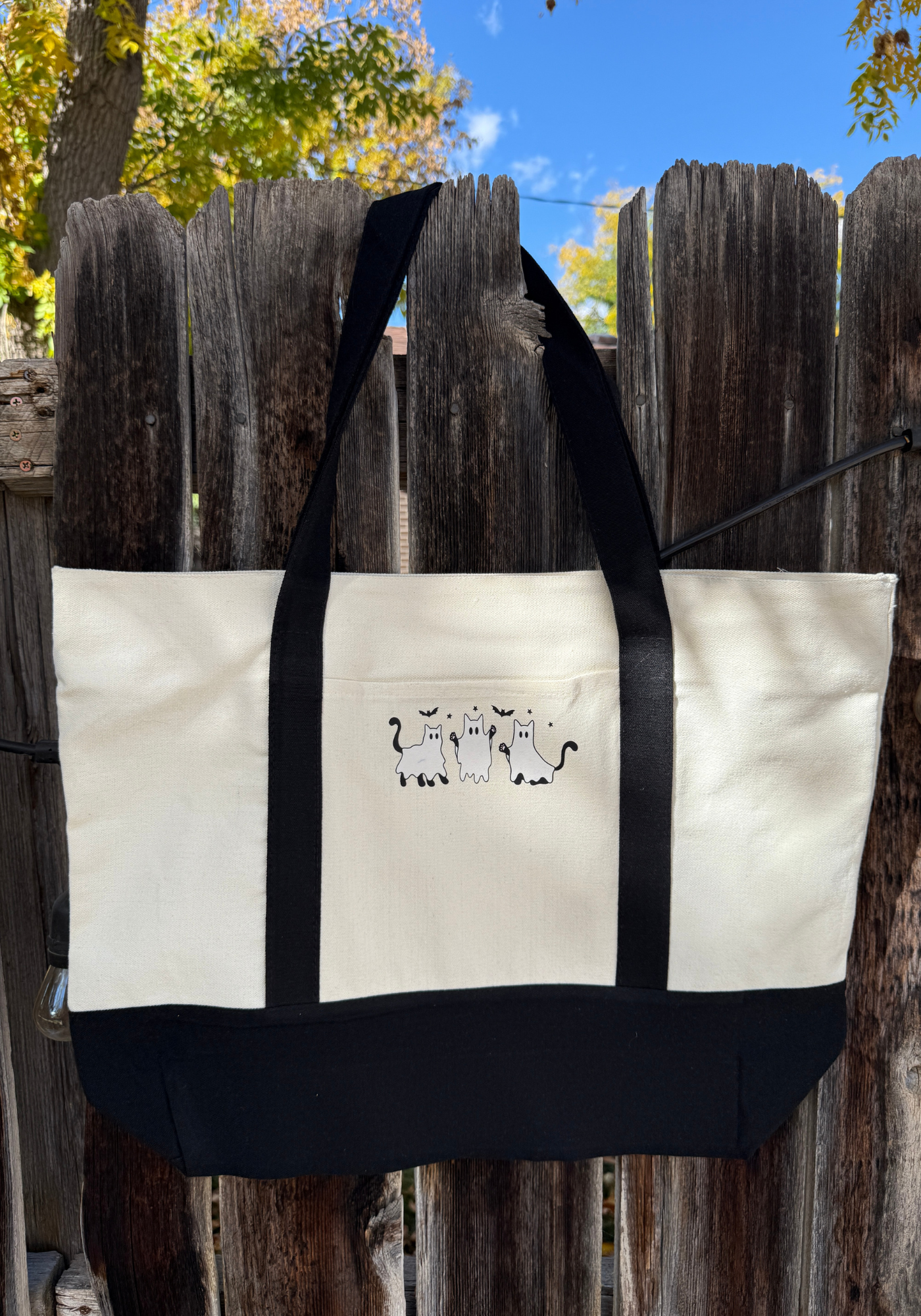 Halloween Zipper Tote Bag 👻