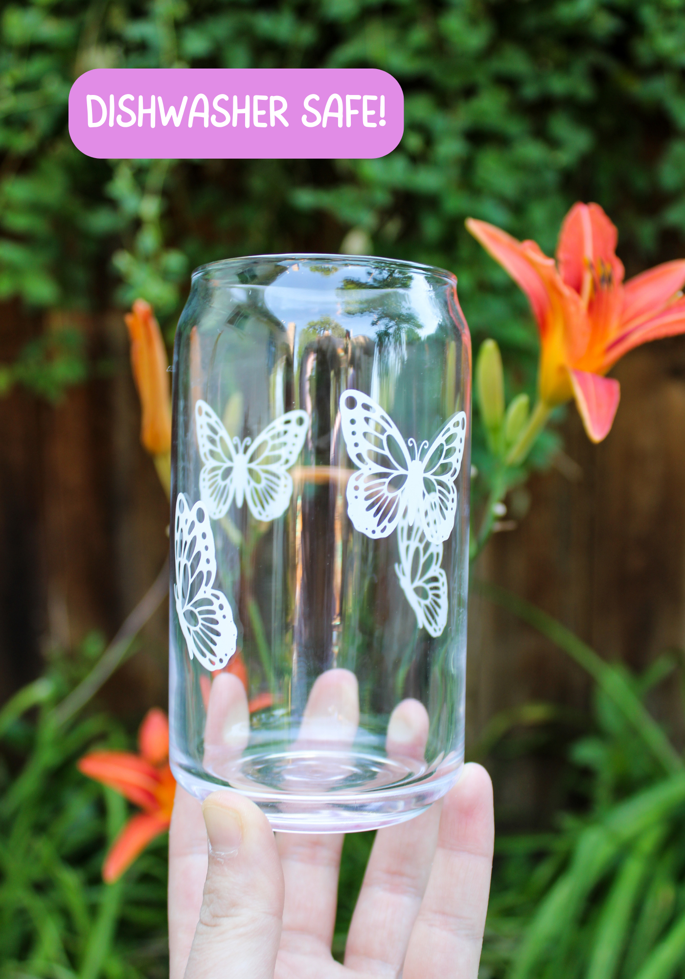 Butterfly Glass Can