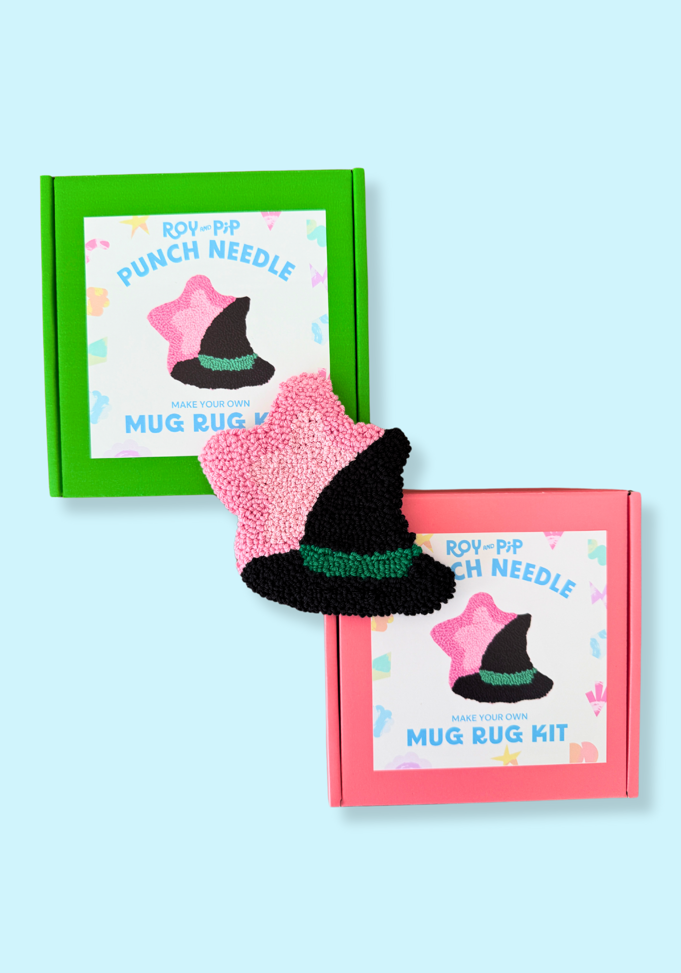 Witch Musical Mug Rug Punch Needle Kit