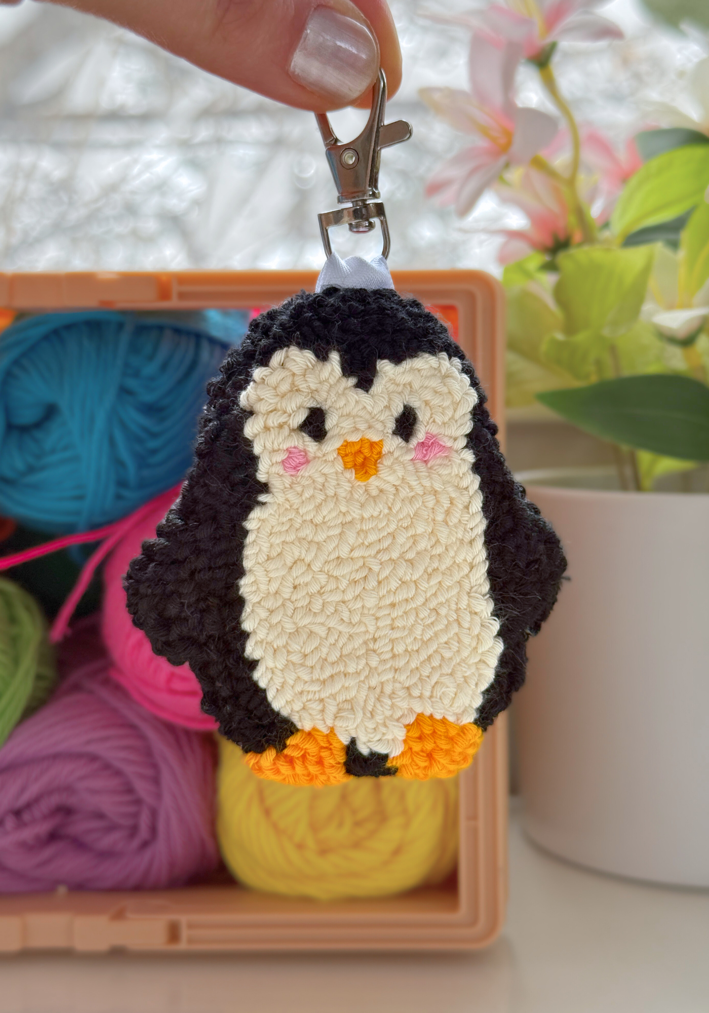 Adorable 3D Penguin Keychain