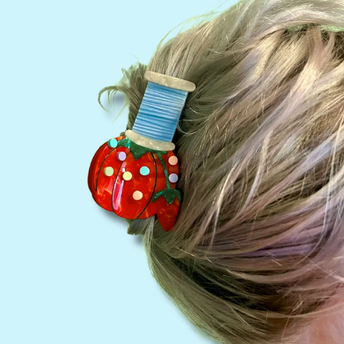 Pin Cushion Hair Claw Clip