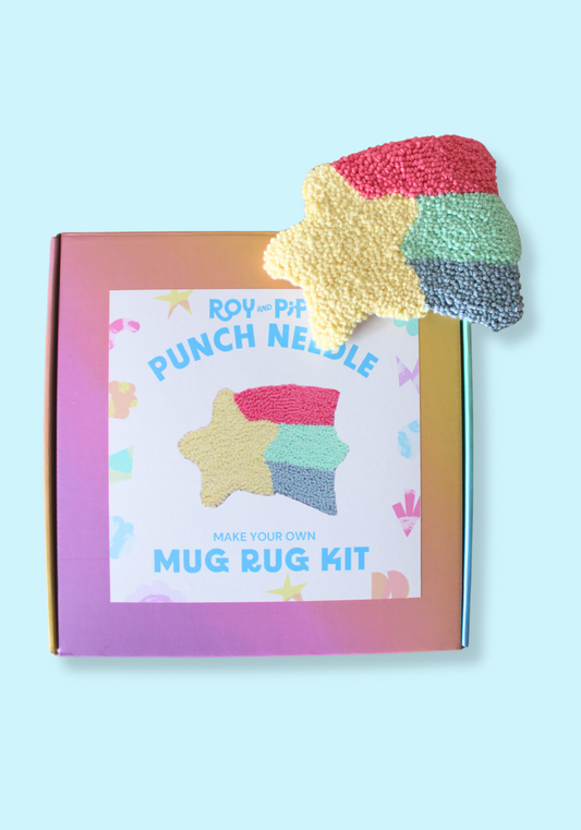 Shooting Star Mug Rug Punch Needle Kit