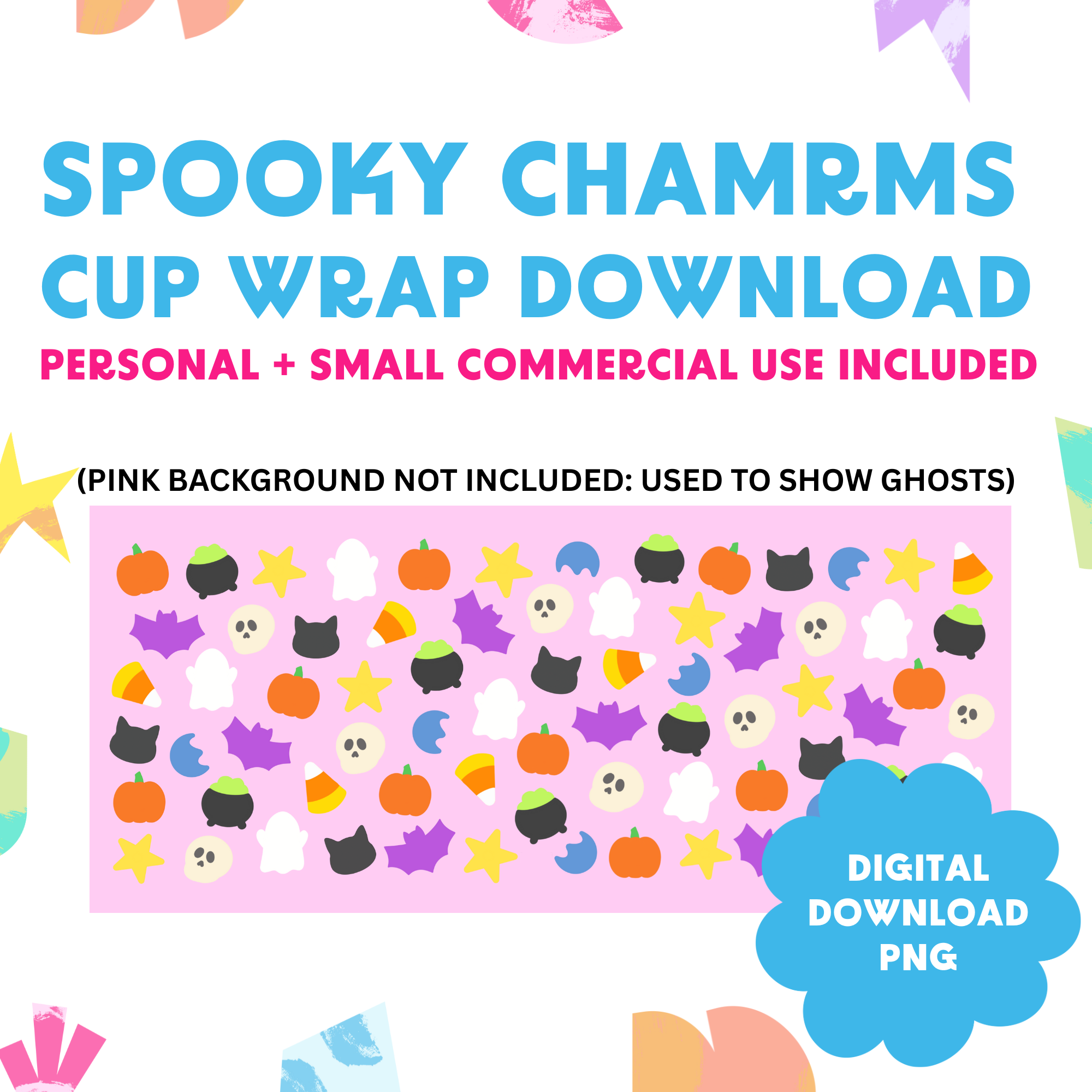 DIGITAL DOWNLOAD: Spooky Charms Cup Wrap