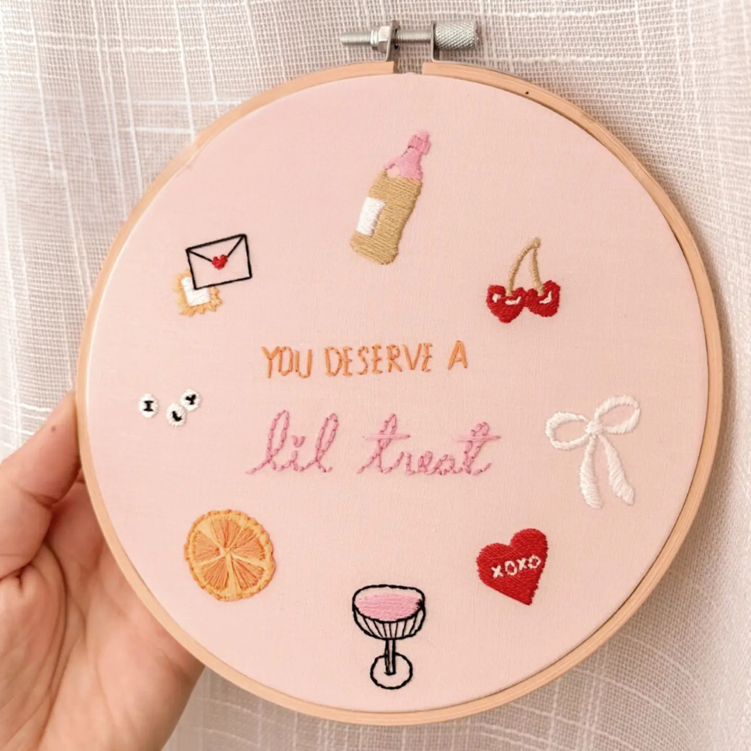 You Deserve A Lil' Treat | Beginner Embroidery Kit