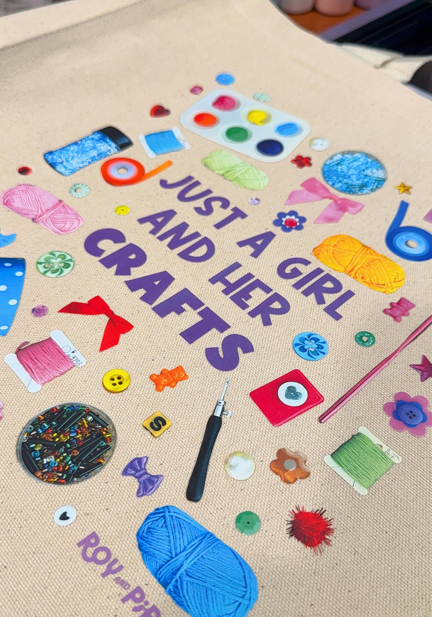A Girl and Her Crafts Tote Bag
