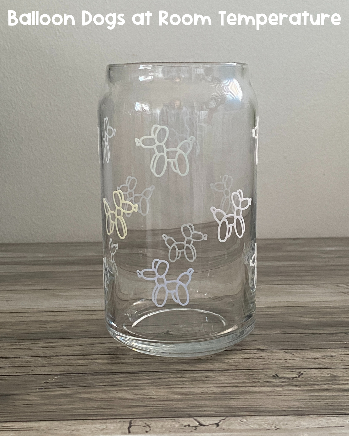 Color Changing Balloon Dogs Glass Can