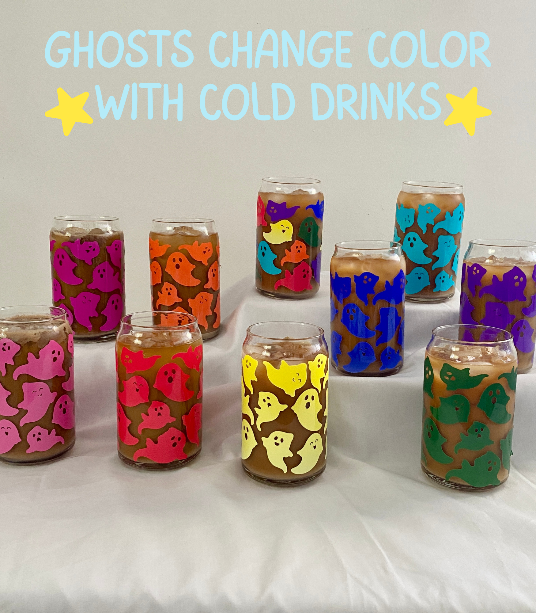 Color-Changing Ghosties Glass Can👻